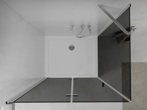 MEXEN/S - Lima sprchovací kút 80x70, grafit, chróm + biela vanička so sifónom 856-080-070-01-40-4010
