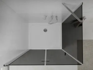 MEXEN/S - Lima sprchovací kút 80x70, grafit, chróm + biela vanička so sifónom 856-080-070-01-40-4010