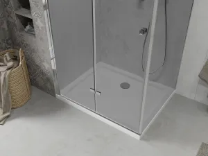 MEXEN/S - Lima sprchový kút 90x100, grafit, chróm + biela vanička so sifónom 856-090-100-01-40-4010