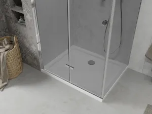 MEXEN/S - Lima sprchovací kút 100x110, grafit, chróm + biela vanička so sifónom 856-100-110-01-40-4010