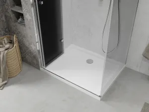 MEXEN/S - Lima sprchovací kút 70x100, grafit, chróm + biela vanička so sifónom 856-070-100-01-40-4010