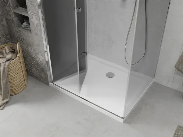 MEXEN/S - Lima sprchovací kút 70x100, grafit, chróm + biela vanička so sifónom 856-070-100-01-40-4010