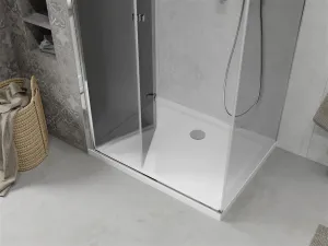 MEXEN/S - Lima sprchovací kút 70x100, grafit, chróm + biela vanička so sifónom 856-070-100-01-40-4010