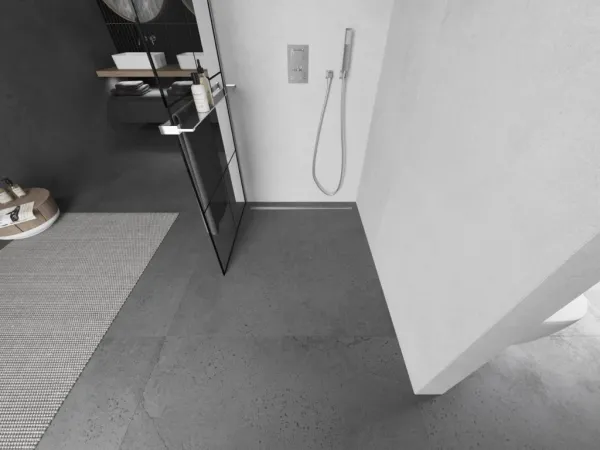 MEXEN/S - KIOTO Sprchová zástena WALK-IN s poličkou a držiakom uterákov 90 x 200, transparent/čierna 8 mm, chróm 800-090-121-01-77