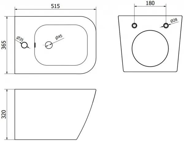 MEXEN - Madox závesný bidet biela 35155100