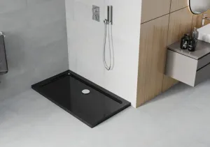 MEXEN - Flat sprchová vanička obdĺžniková slim 120 x 70, čierna 40707012