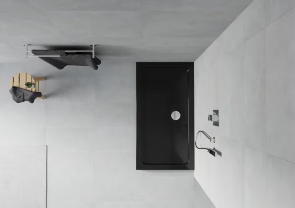 MEXEN - Flat sprchová vanička obdĺžniková slim 120 x 70, čierna 40707012