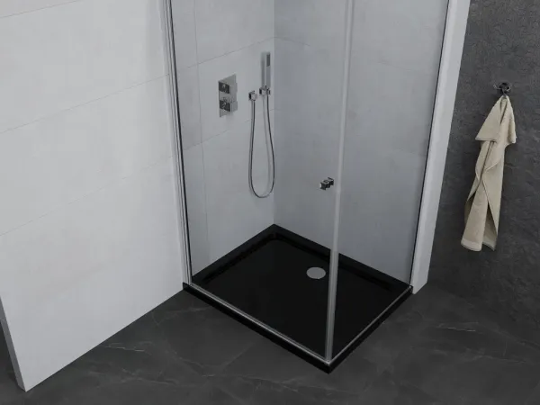 MEXEN/S - Pretória sprchovací kút 70x80, transparent, chróm + sprchová vanička vrátane sifónu 852-070-080-01-00-4070