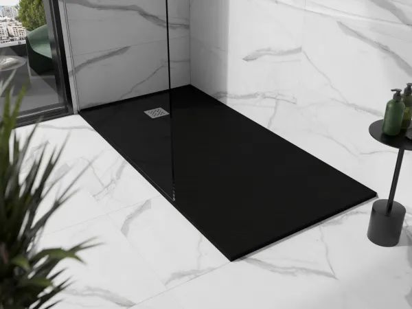 MEXEN - Stone+ sprchová vanička obdĺžniková 180x80, čierna 44708018