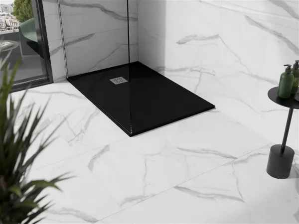 MEXEN - Stone+ sprchová vanička obdĺžniková 100x80, čierna 44708010