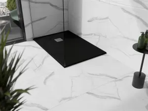 MEXEN - Stone+ sprchová vanička obdĺžniková 100x80, čierna 44708010
