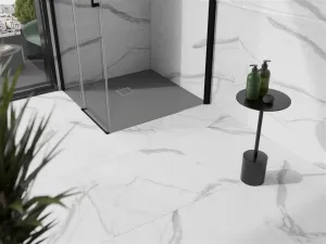 MEXEN - Stone+ Sprchová vanička štvorcová 100x100, šedý-betón 44611010