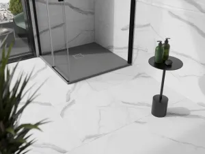 MEXEN - Stone+ Sprchová vanička štvorcová 100x100, šedý-betón 44611010