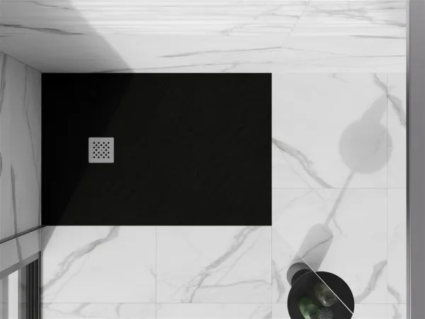 MEXEN - Stone+ sprchová vanička obdĺžniková 140x80, čierna 44708014