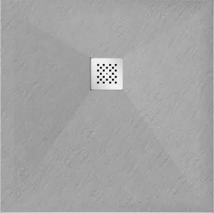 MEXEN - Stone+ Sprchová vanička štvorcová 100x100, šedý-betón 44611010