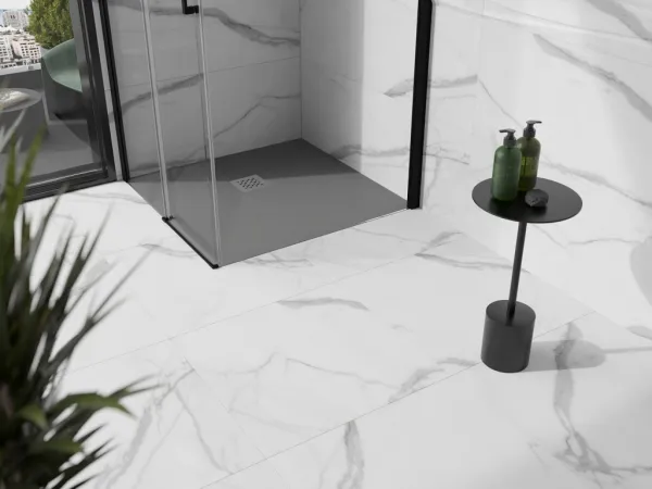 MEXEN - Stone+ Sprchová vanička štvorcová 70x70, šedý-betón 44617070