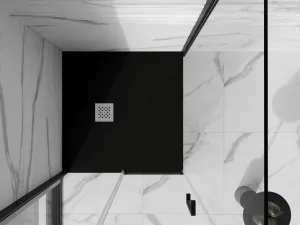 MEXEN - Stone+ Sprchová vanička štvorcová 80x80, čierna 44708080