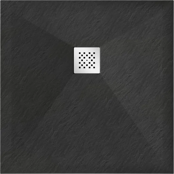 MEXEN - Stone+ Sprchová vanička štvorcová 90x90, čierna 44709090