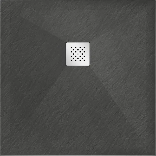 MEXEN - Stone+ Sprchová vanička štvorcová 90x90, antracit 44719090