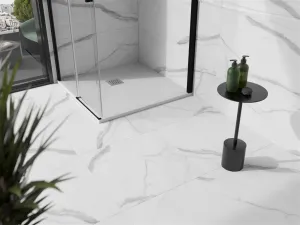 MEXEN - Stone+ Sprchová vanička štvorcová 100x100, biela 44101010