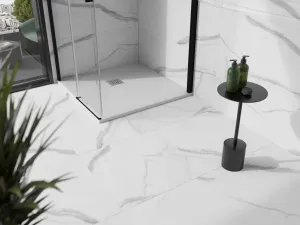 MEXEN - Stone+ Sprchová vanička štvorcová 90x90, biela 44109090