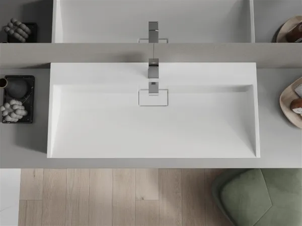 MEXEN - Ava umývadlo na dosku liaty mramor 100 x 46, biela 23011001