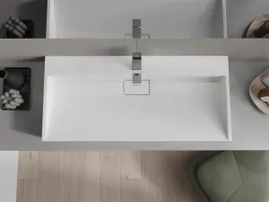 MEXEN - Ava umývadlo na dosku liaty mramor 100 x 46, biela 23011001
