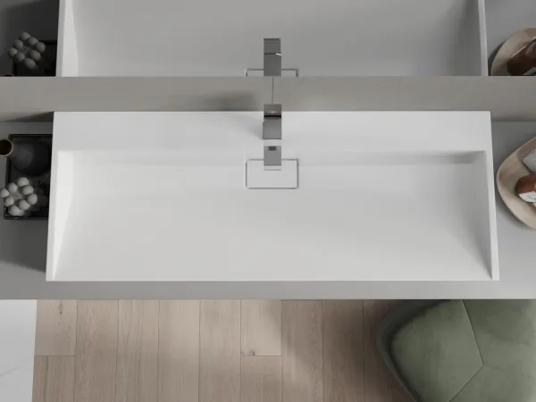 MEXEN - Ava umývadlo na dosku liaty mramor 1/O 120 x 46, biela 23011201