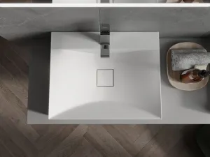 MEXEN - Poli umývadlo na dosku liaty mramor 60 x 48, biela 23026001
