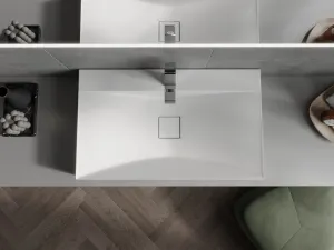 MEXEN - Poli umývadlo na dosku liaty mramor 80 x 48, biela 23028001