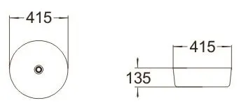 MEXEN - Laná umývadlo na dosku 41 x 41, čierna mat 22234185