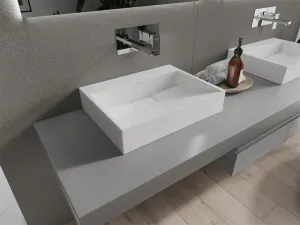 MEXEN - Ava umývadlo na dosku liaty mramor B/O 50 x 38, biela 23015000