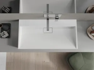 MEXEN - Ava umývadlo na dosku liaty mramor B/O 90 x 46, biela 23019000