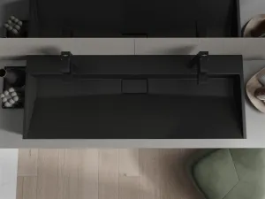 MEXEN - Ava umývadlo na dosku liaty mramor 2/O 120 x 46, čierna 23011272
