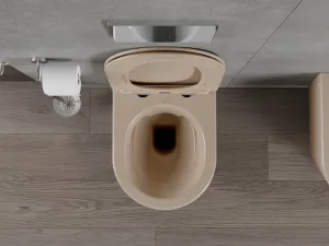 MEXEN - Lena Závesná WC misa vrátane sedátka s slow-slim, duroplast, cappuccino mat 30724064