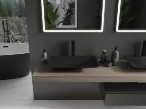 MEXEN - Esper umývadlo na dosku liaty mramor 60 x 38, čierna 23036071