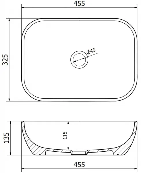 MEXEN - Rita umývadlo na dosku 45 x 32, mätová mat 21084546