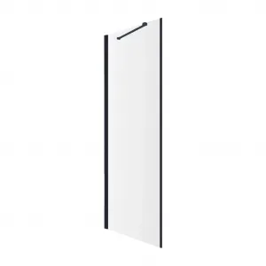 OMNIRES - MANHATTAN bočná stena, 80 cm čierna mat / transparent /BLMTR/ ADR80XBLTR