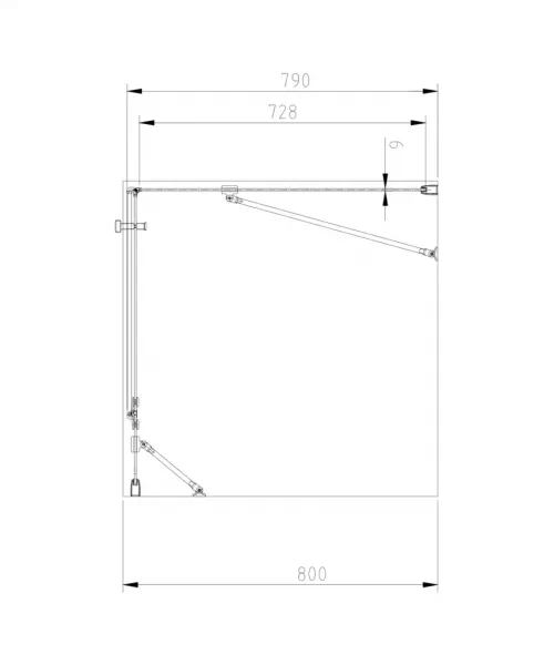 OMNIRES - MANHATTAN bočná stena, 80 cm chróm / transparent /CRTR/ ADR80XCRTR