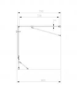 OMNIRES - MANHATTAN bočná stena, 80 cm chróm / transparent /CRTR/ ADR80XCRTR