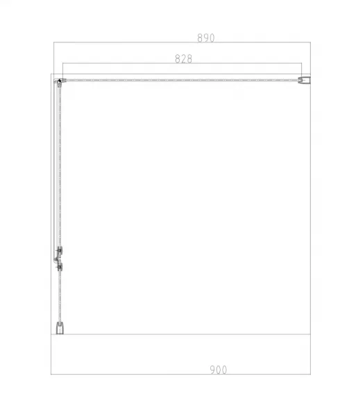 OMNIRES - MANHATTAN bočná stena, 90 cm chróm / transparent /CRTR/ ADR90XCRTR