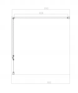 OMNIRES - MANHATTAN bočná stena, 90 cm chróm / transparent /CRTR/ ADR90XCRTR