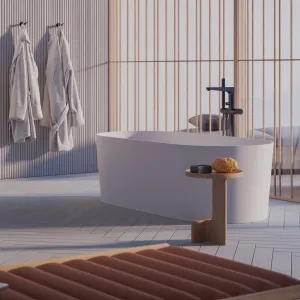 OMNIRES - OVO PZ+ voľne stojaca vaňa, 160 x 75 cm biela mat /BM/ OVOWWBM