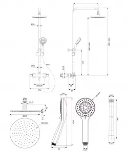 OMNIRES - Y termostatický sprchový stĺp chróm /CR/ Y1244LUXLCR