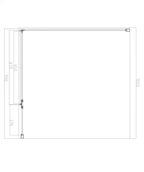 OMNIRES - MANHATTAN sprchové dvere pre bočnú stenu, 100 cm chróm /transparent /CRTR/ ADC10X-ACRTR
