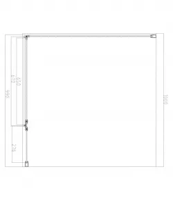 OMNIRES - MANHATTAN sprchové dvere pre bočnú stenu, 100 cm chróm /transparent /CRTR/ ADC10X-ACRTR