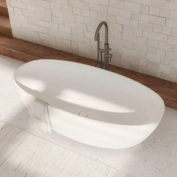 OMNIRES - SHELL M+ voľne stojaca vaňa, 160 x 75 cm biela mat /BM/ SHELLWWBM