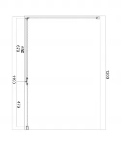 OMNIRES - MANHATTAN sprchové dvere pre bočnú stenu, 120 cm chróm /transparent /CRTR/ ADC12X-ACRTR