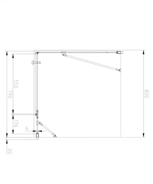 OMNIRES - MANHATTAN sprchové dvere pre bočnú stenu, 80 cm chróm /transparent /CRTR/ ADC80X-ACRTR