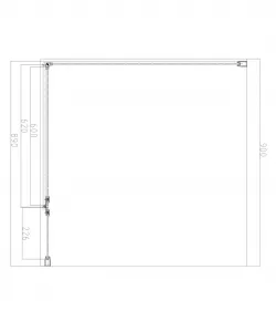 OMNIRES - MANHATTAN sprchové dvere pre bočnú stenu, 90 cm chróm /transparent /CRTR/ ADC90X-ACRTR